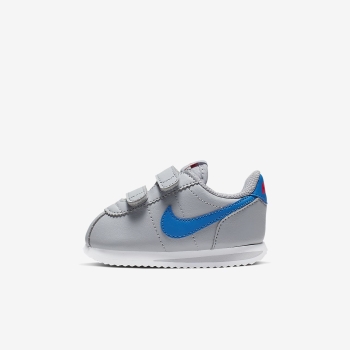 Nike Cortez Basic SL - Sneakers - Grå/Rød/Hvide/Blå | DK-46315